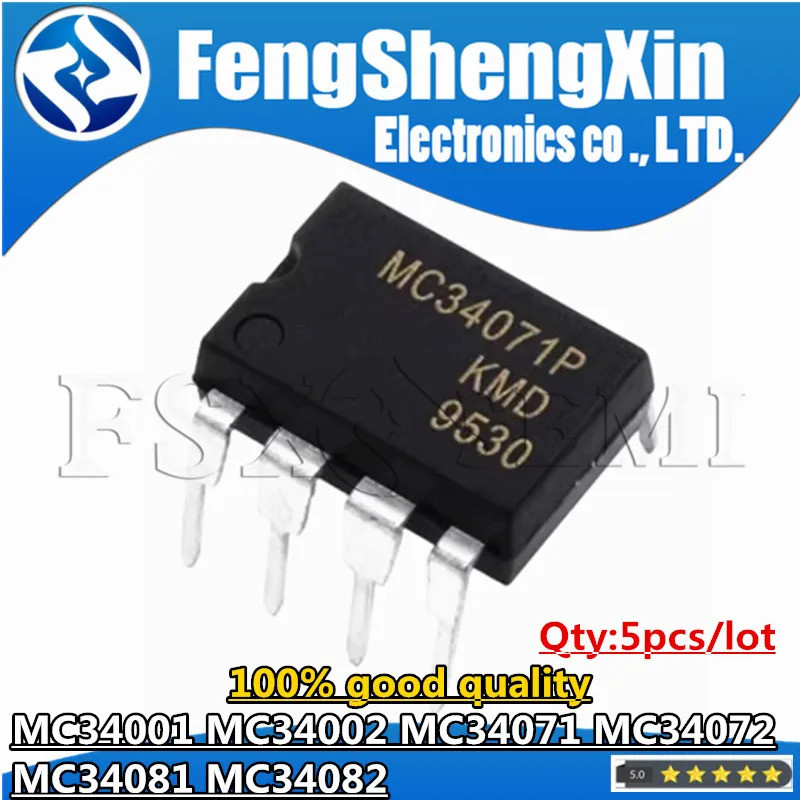 5PCS MC34071P MC34071PG MC34071 DIP-8 DIP MC34072PG MC34072P MC34001P MC34002P MC34071AP MC34081P MC