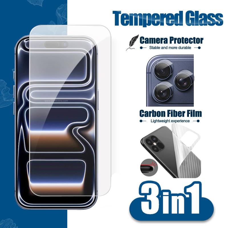 กระจกนิรภัยสําหรับ iPhone 17 Pro HD ป้องกันหน้าจอสําหรับ iPhone Air 17 Pro Max 17 16e Pro Max Plus 9