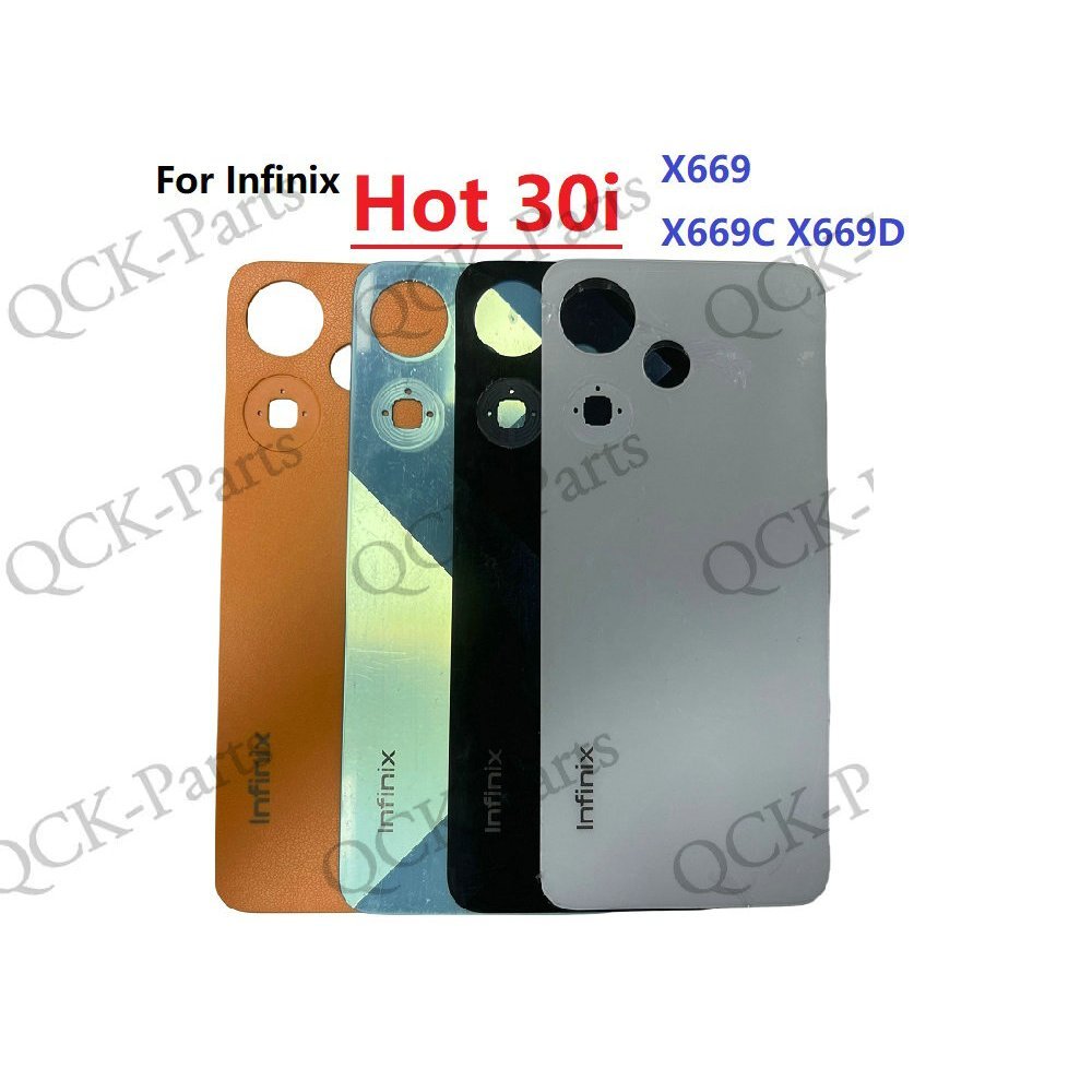 ฝาหลังแบตเตอรี่สําหรับ Infinix Hot 30i X669 X669C X669D ด้านหลังด้านหลังประตูกรณี