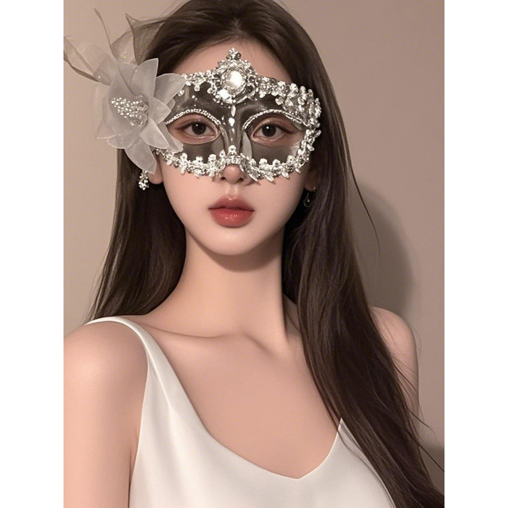 BbMasquerade cos หน้ากากโบราณ Masquerade Party Beauty Dress Up Props ครึ่งหน้า Blindfold การประชุมปร