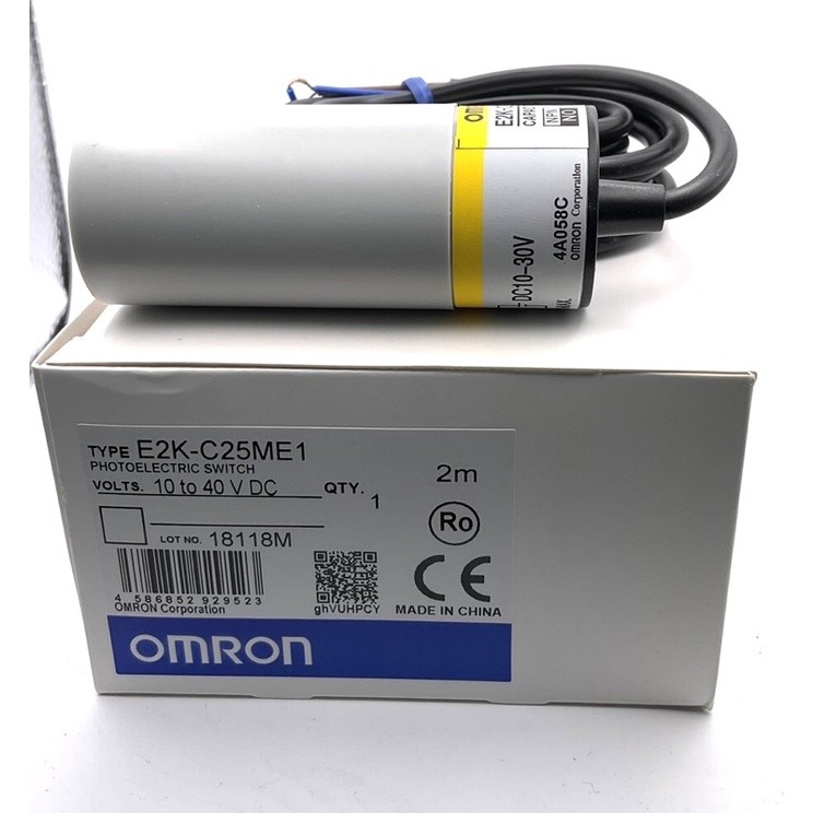 K2K-C25ME1 sensor เซ็นเซอร์ ใช้ไฟ 10-40VDC  NPN-NO. เซ็นเซอร์คาปาจับความหนาแน่น ยี่ห้อOMRON. 3สาย จา