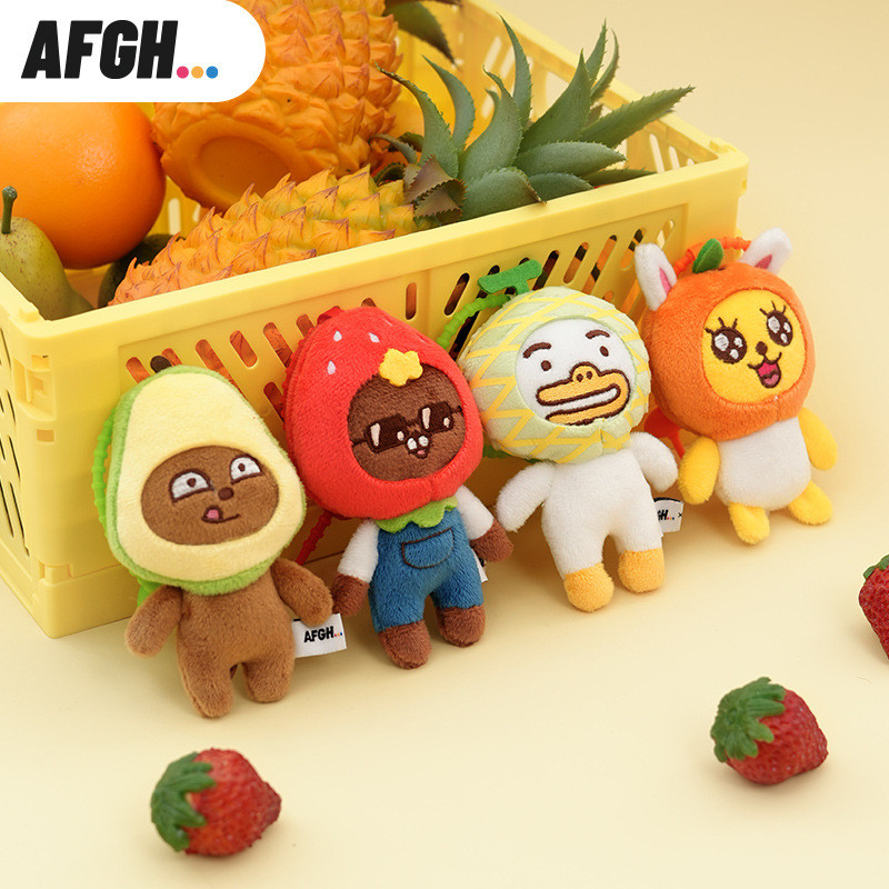 KAKAO FRIENDS Fruit Series ที่แขวนตุ๊กตาน่ารักการ์ตูน พวงกุญแจตุ๊กตาที่แขวนกระเป๋า KAKAO FRIENDS2025