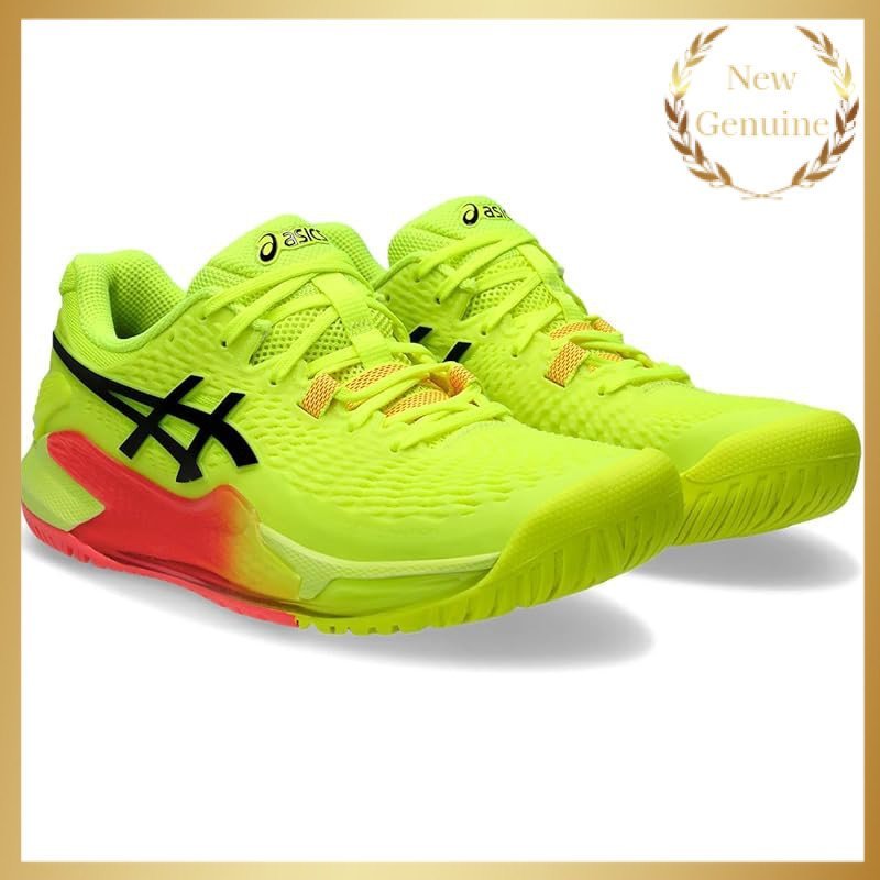 รองเท้าเทนนิสผู้หญิง GEL-RESOLUTION 9 PARIS - Safety Yellow/Black