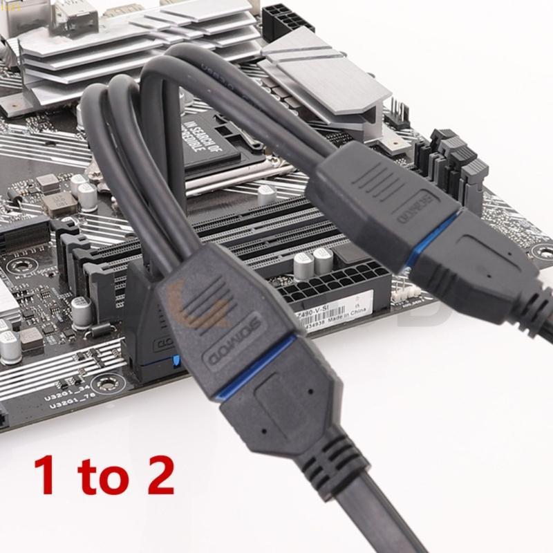 Infi USB 3 0 19 Pin 20Pin หัวขยายภายใน 1 ถึง 2 อะแดปเตอร์สายแยก