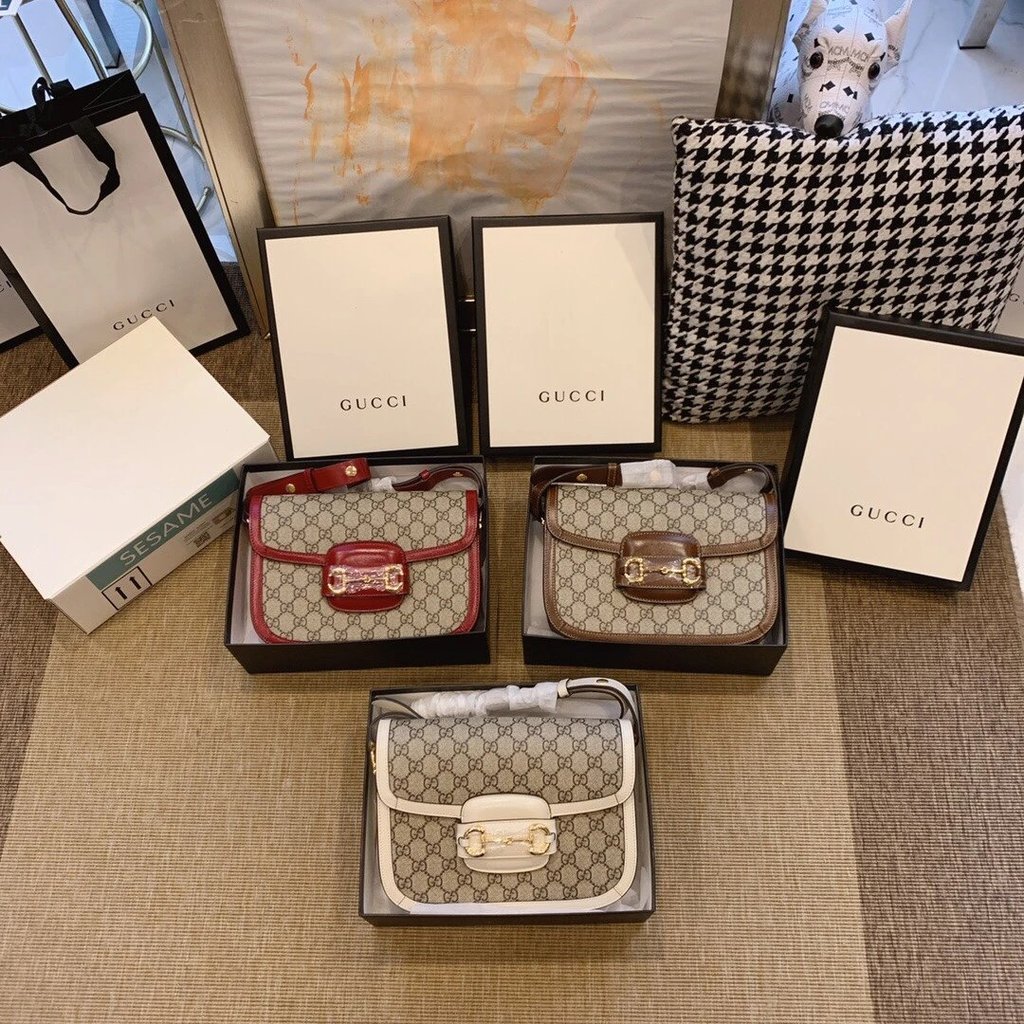 GUCCI Gucci Saddle Bag Horsebit Retro Print GUCCI Gucci Shoulder Messenger Bag