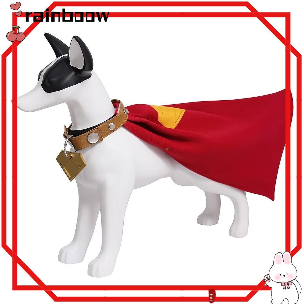เครื่องแต่งกาย RAINBOW Superdog Krypto พร้อมเสื้อคลุมสีแดงนุ่มชุดสุนัขซูเปอร์ฮีโร่แท็กพิมพ์ Superman