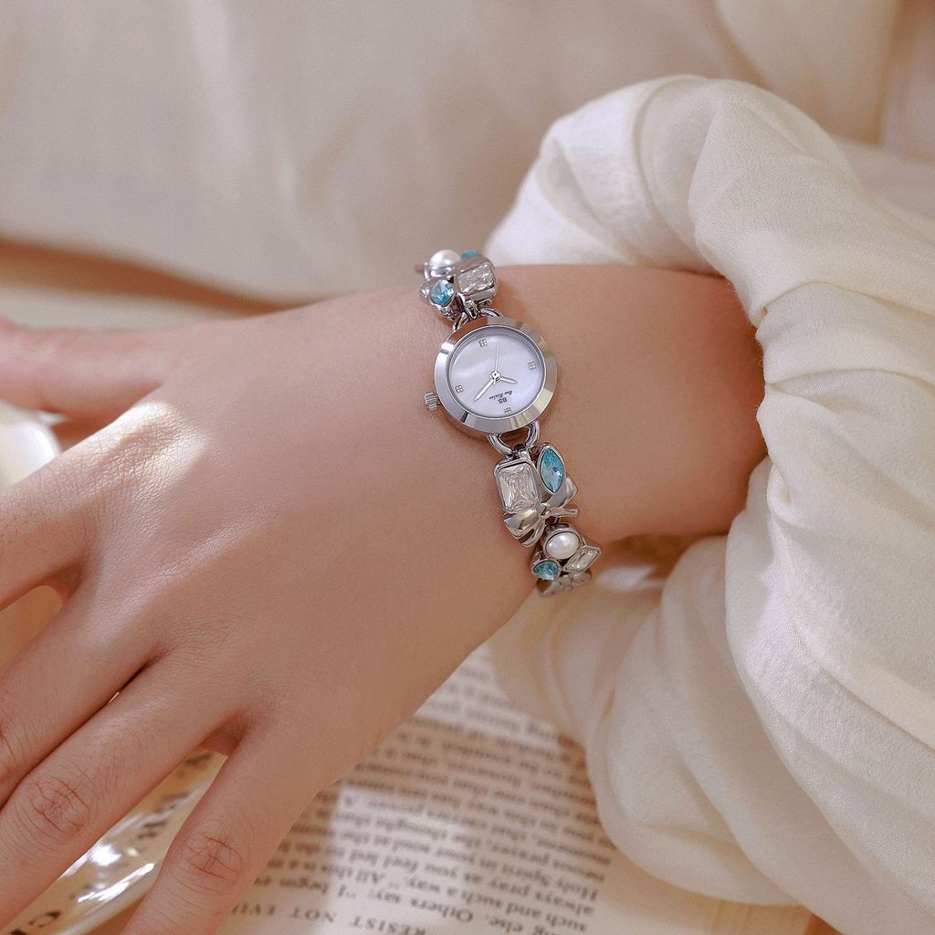 BS bee sister อารมณ์หรูหรา GUES สีเพชร aquarine นาฬิกา FA1891