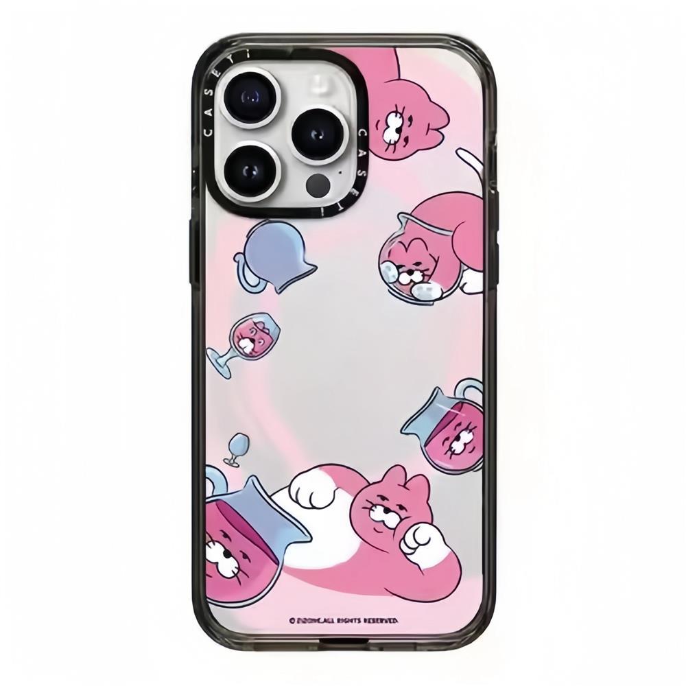 CASETi Artist PINGO Fat Cat and Mouse Zizone เข้ากันได้กับ iPhone 16 Pro Max Apple 14 13 12 เคสกันน้