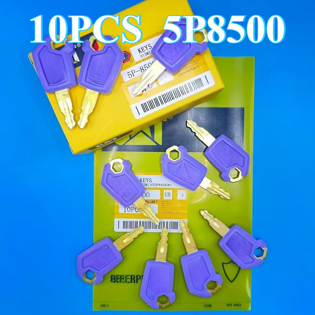 10PCS 5P-8500 กุญแจเหล็กสําหรับ 5P8500 อุปกรณ์หนักจุดระเบิด Loader Excavator Dozer โลหะและพลาสติกสีด