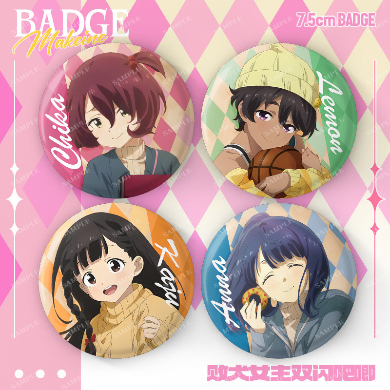 Yanan Mianna Peach Madoka Seven Seas 75mm Double Flash Badge