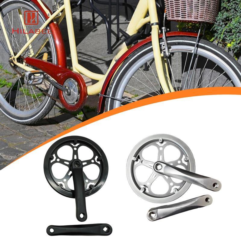 HILABEE ชุด Crankset 52T สำหรับล้อโซ่เดียว รวมท่อข้อมือและชิ้นส่วนการติดตั้ง