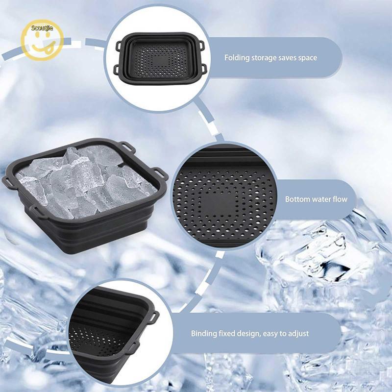 ScoutJie Arctic Ice Shower Ice Bath Water Chiller, Rapid Cooling แบบพกพา Ice Bath, พับซิลิโคน Ice Ba