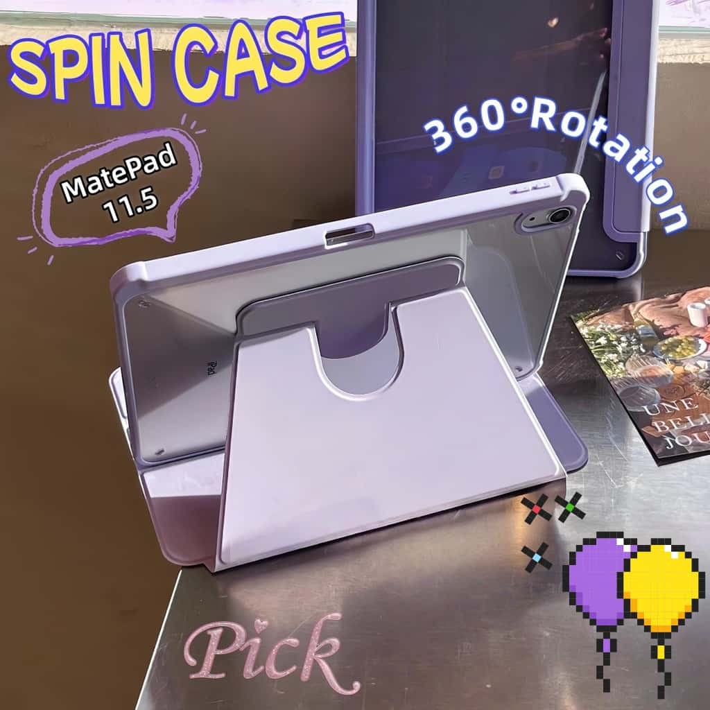 [ใสกันกระแทก] 360°หมุนได้สำหรับ เคสแม่เหล็กสําหรับ พร้อมถาดใส่ปากกาFor Huawei MatePad 11.5/SE11 2025