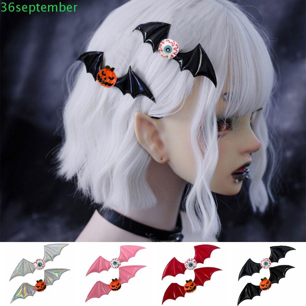 กิ๊บติดผมเรซิ่นค้างคาว 4pcs สำหรับคอสเพลย์ Halloween ออกแบบน่ารัก