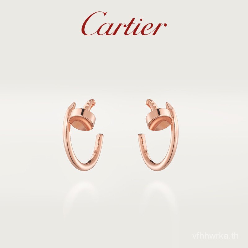 ต่างหู Cartier Juste un Clou แบบโรsegold และwhite gold พร้อมกล่องและถุงของขวัญ Y4I6