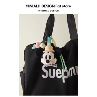 Disney อย่างเป็นทางการ Donald Duck Mickey Mouse Goofy ตุ๊กตาพวงกุญแจกระเป๋าเป้สะพายหลัง Charm นุ่มน่ารักของขวัญสําหรับสาวของขวัญวันเกิด