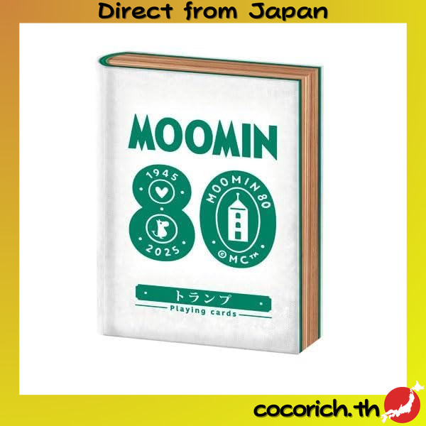 MOOMIN 80th Anniversary Card Set - Charming Antique-Style Book Packaging, 54 Playing Cards + 2 Spare