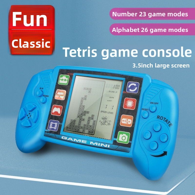 ปริศนาคอนโซลเกม Tetris ของเล่นเด็ก Nostalgic Handheld Retro มือถือนักเรียนในวัยเด็ก
