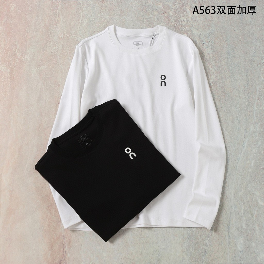 7YHN On Men's Crew Neck T Shirt Men's Printed Sports Casual T Round Neck Long Sleeve Base Shirt T T 