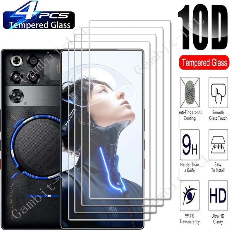 4PCS สําหรับ ZTE Nubia RedMagic 11 Pro + หน้าจอกระจกนิรภัยป้องกันบน Red Magic 11S 11 Pro Red Magic 11 Pro Plus 11 Air Protector ฝาครอบฟิล์ม