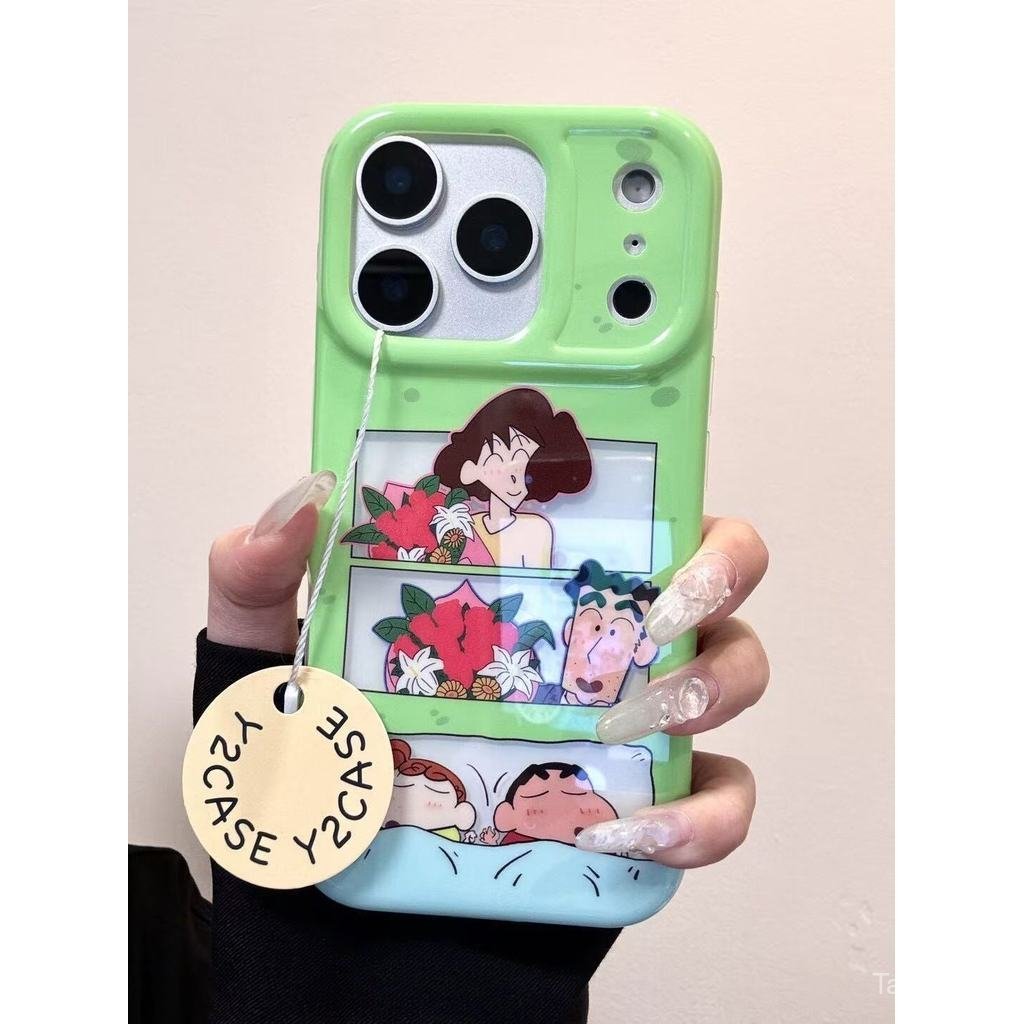 เคสโทรศัพท์ เหมาะสําหรับ iPhone 11 12 13 14 15 16 17 Pro max Plus Air การ์ตูนน่ารักหน้าต่างโปร่งใส S