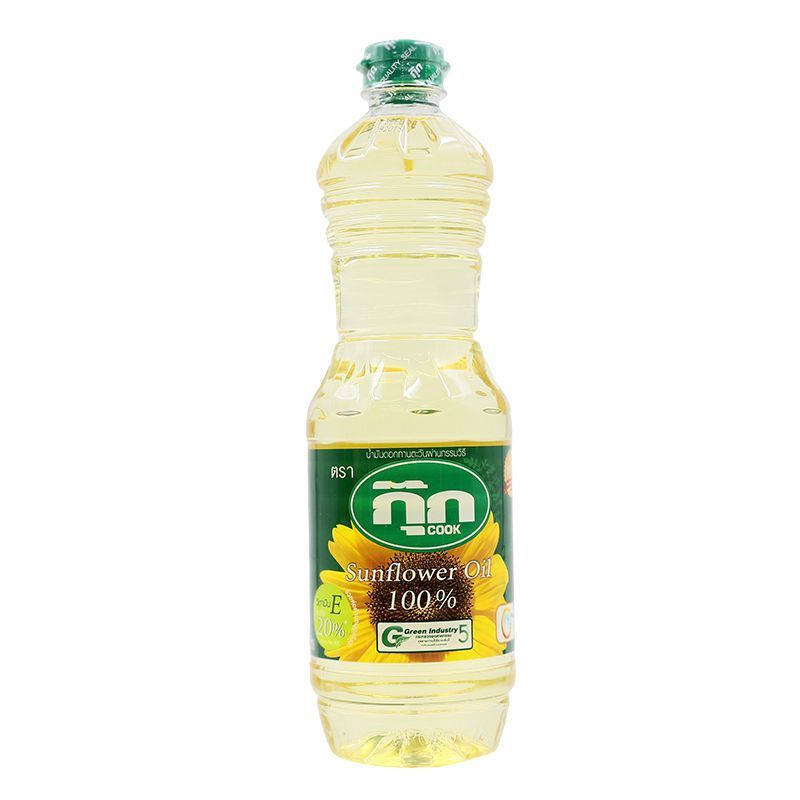 กุ๊กน้ำมันดอกทานตะวัน 1ลิตร Cook Sunflower Oil 1ltr. [หมายเลขบาร์โค้ด 8850180010090 ]