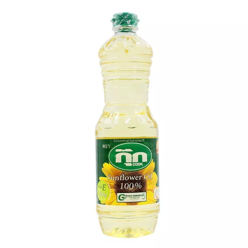 กุ๊กน้ำมันดอกทานตะวัน 1ลิตร Cook Sunflower Oil 1ltr. [หมายเลขบาร์โค้ด 8850180010090 ]