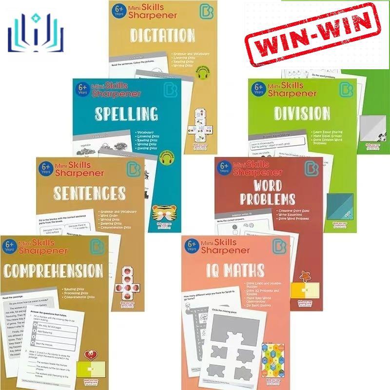 VV888 SAP Mini Skills Sharpener 6+Years Comprehension/ประโยค/Spelling/Dictation/IQ Maths/Wordvision/