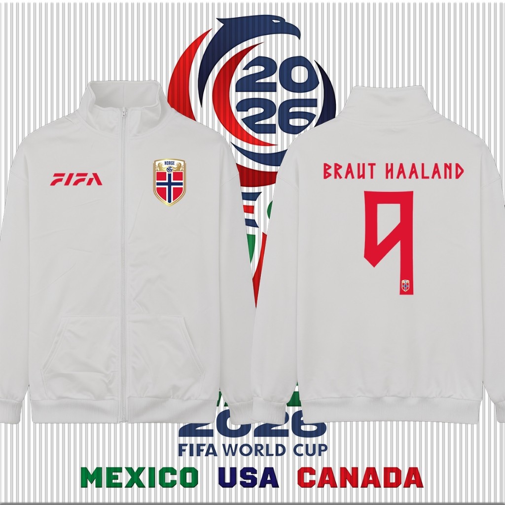 Erling Braut Haaland Norway No.9 jersey football coatSize S-5XL