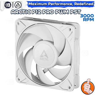 [CoolBlasterThai] ARCTIC P12 PRO PST WHITE (120 mm.) PC Fan Case ประกัน 6 ปี