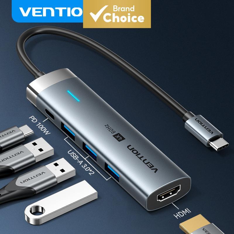 ฮับพอร์ต USB 8-in-1 Vention อะแดปเตอร์แปลง VGA เป็น Type C รองรับ HDMI 4K อ่านการ์ด TF อะแดปเตอร์กิกะบิตอีเธอร์เน็ต RJ45 สําหรับแล็ปท็อป ไอแพด MacBook