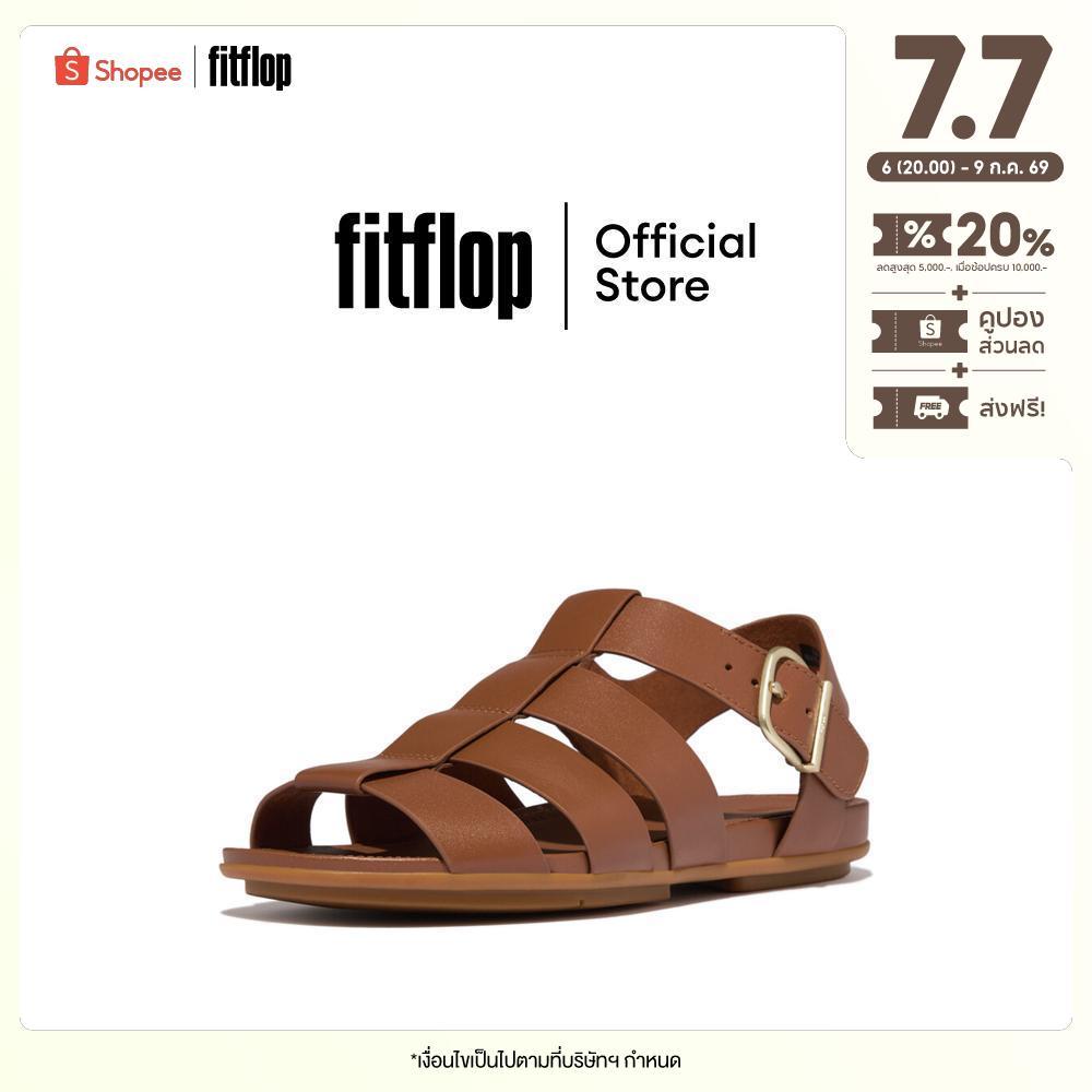 FITFLOP GRACIE LEATHER FISHERMAN รองเท้าแตะแบบรัดส้นผู้หญิง รุ่น A4B-C15 สี DEEP TAN