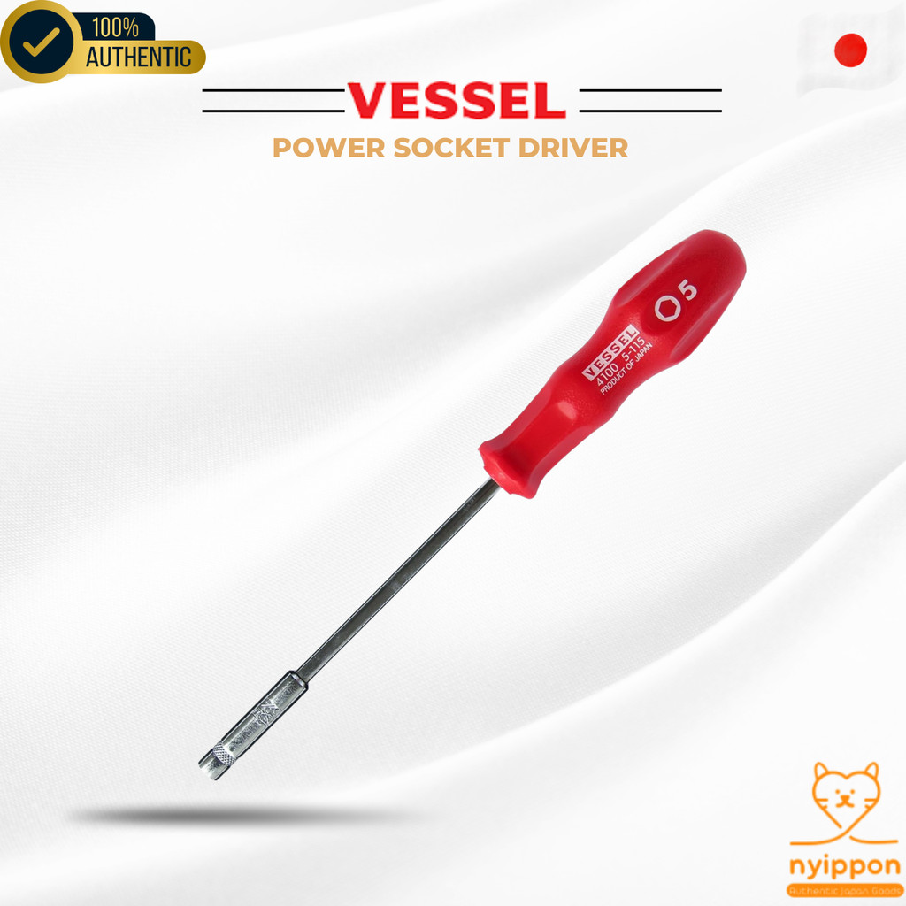 VESSEL Power Socket Driver for Hex Bolts and Nuts, Size 4100