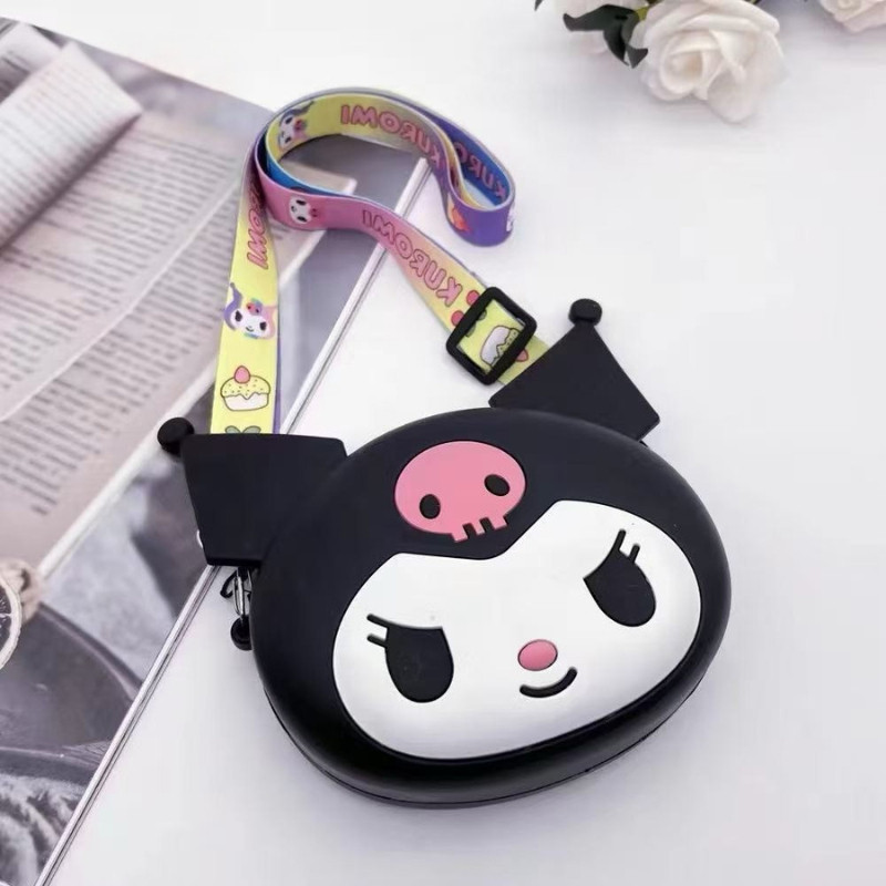 H-departmentSanrioกระเป๋าสะพายไหล่ ซิลิโคน ลาย Hello Kitty KuromiMy MelodyLabubu ใส่เหรียญได้ ของเล่นสําหรับเด็ก ของขวัญ