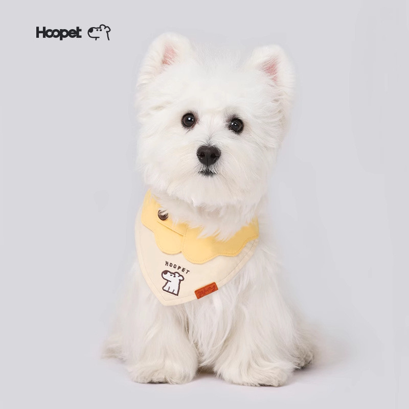 สไตล์ใหม่สุนัข Maple Leaf Neckline น้ําลายผ้าเช็ดตัวลูกสุนัข West Highland Bib อุปกรณ์เสริมผ้าพันคอส