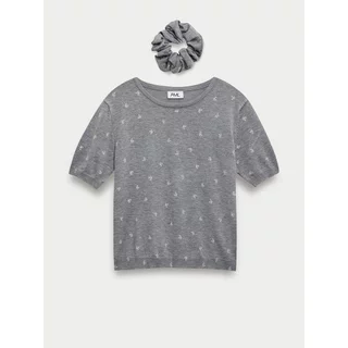 [Pomelo] เสื้อแขนสั้นและยางรัดผม / Short Sleeve Top with Scrunchie