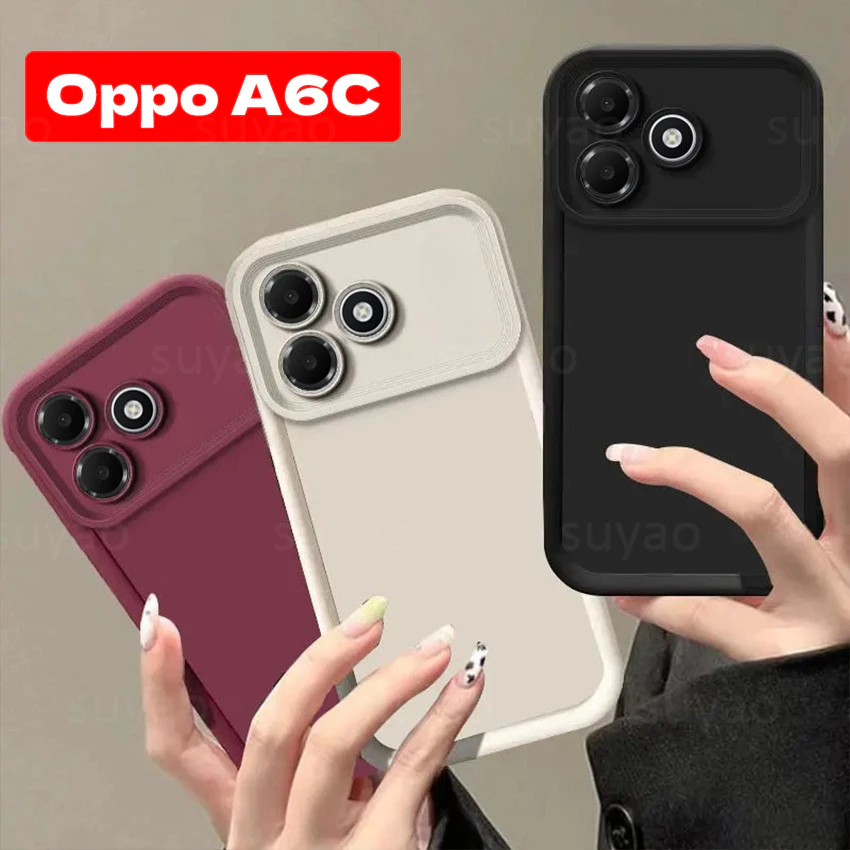 สําหรับOppo A6C 2026 ซิลิโคนเหลวเคสโทรศัพท์หรูหราสีทึบปลอกOppoA6Cกันกระแทกป้องกันปกหลัง