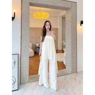 A1029 ชุดจั๊มสูทออกงาน จั๊มสูทเกาะอก ชุดออกงาน