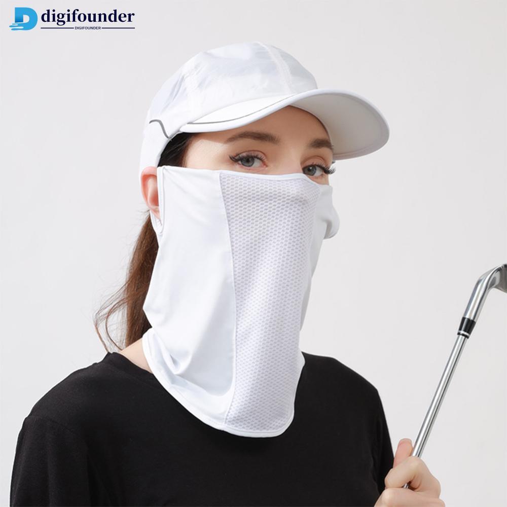 DIGIFOUNDER ฤดูร้อนตาข่าย Breathable Ear Loop Anti UV ครีมกันแดด Face ครอบคลุมบางกีฬาคอ Gaiter สําหร
