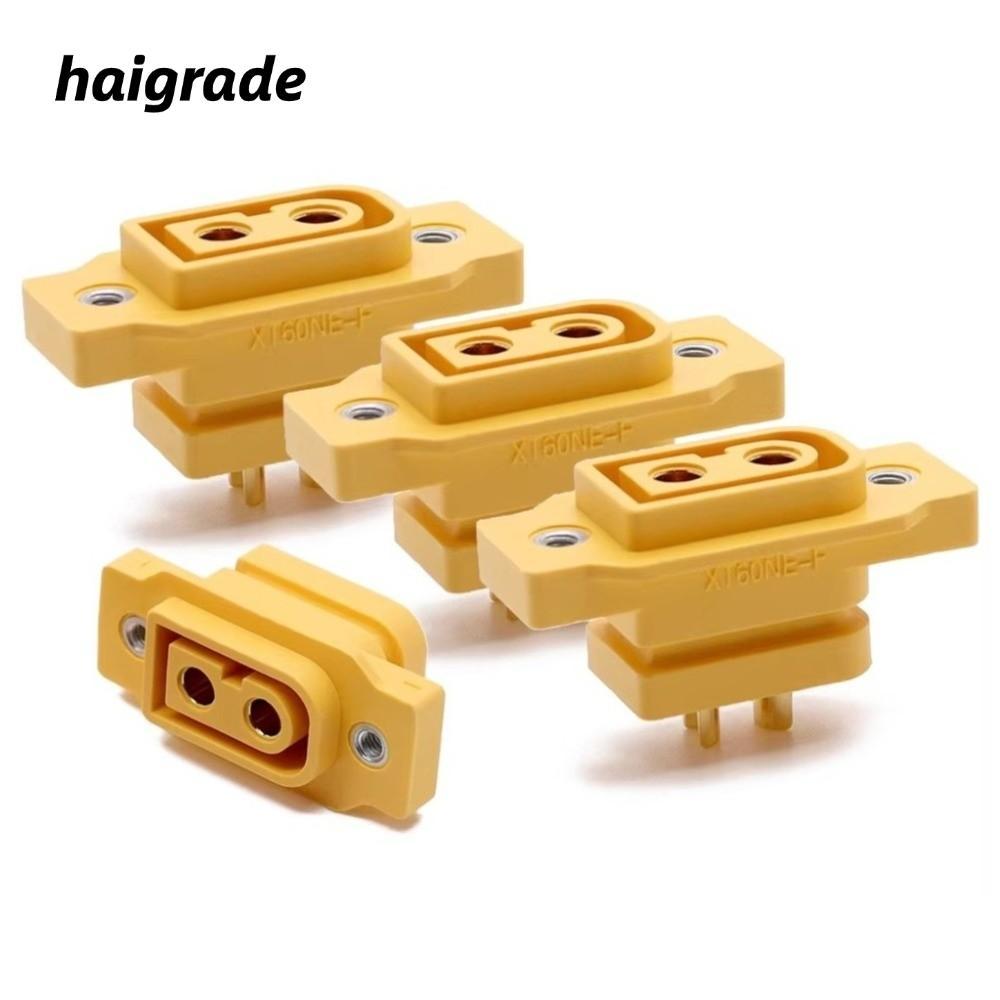 HAIGRADE XT90NE-F Connector, DC500V 3.5 มม./4 มม.XT60NE-F Plug, Gold Plated สีดําสีเหลืองแบตเตอรี่เช
