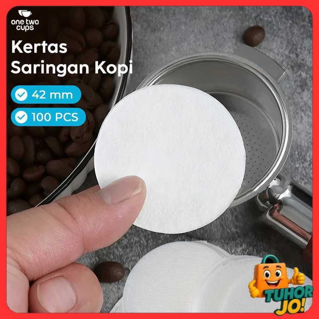 One Two Cups Coffee Filter Paper Moka Pot 100 ชิ้น - OJ1