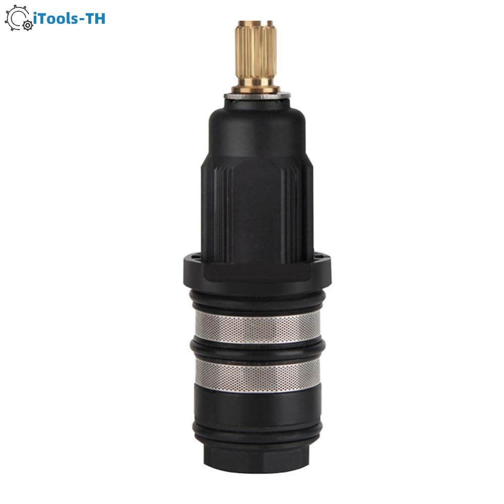 【iTools】Thermostatic Spool Black Colour Brass Brass Material Cartridge ReplacementHot Sale