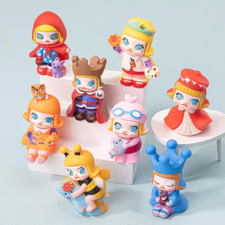 8 ชิ้นสาวน่ารัก Molly Adventure 3D เรซิ่น Charms สําหรับ DIY(4-348)888