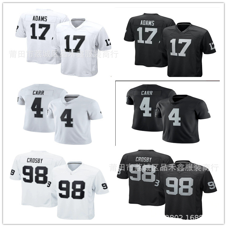 ส่งเร็ว!!Raiders Raiders Raiders-4 CARR 17- 	เสื้อรักบี้ ADAMS 98-CROSBY