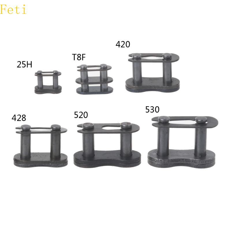 Feti โซ่รถจักรยานยนต์ Master Buckle Ring Link 25H T8F 420 428 520 530 Connector