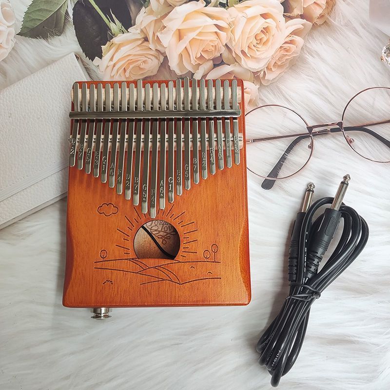 สไตล์ใหม่ 21-Tone Kalimba กรณีไฟฟ้า Thumb เปียโน 17-Tone เริ่มต้นนิ้วมือเปียโน Introductory เพลง kal