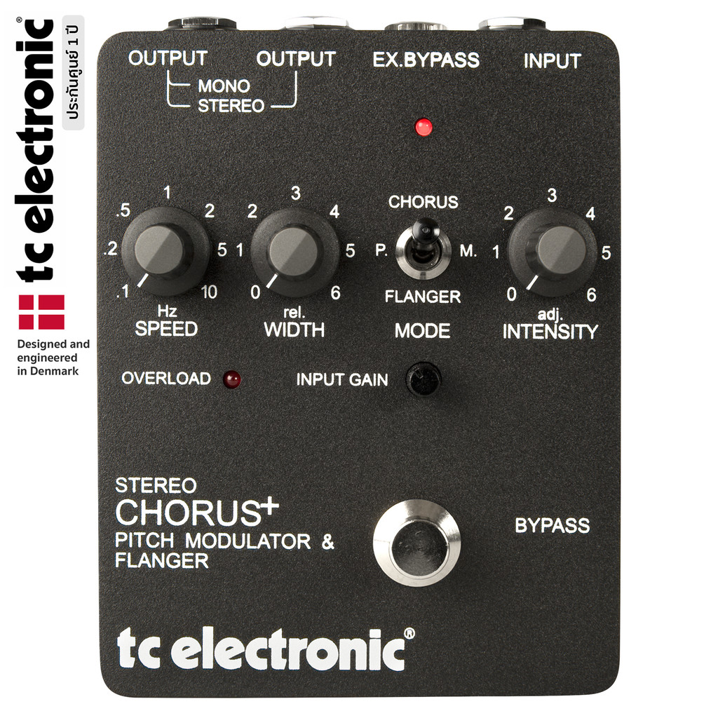 Tc Electronic® SCF Stereo Chorus/Flanger เอฟเฟคกีตาร์ เสียงคอรัสและเสียงแฟลงเกอร์ ด้วยโทนเสียงที่สวย