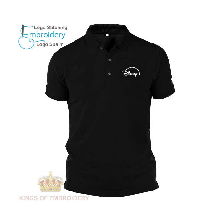 เสื้อโปโล  Baju Polo Classic T Shirt loo  Disney + Movie Streamin Online TV ไม่หดตัว ไม่มีริ้วรอย