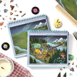 WEI 31 ชิ้น [Dreamy Town Series] สติ๊กเกอร์ภูมิทัศน์ Island Farm Camping Train Kitchen Journal เครื่องเขียนตกแต่ง