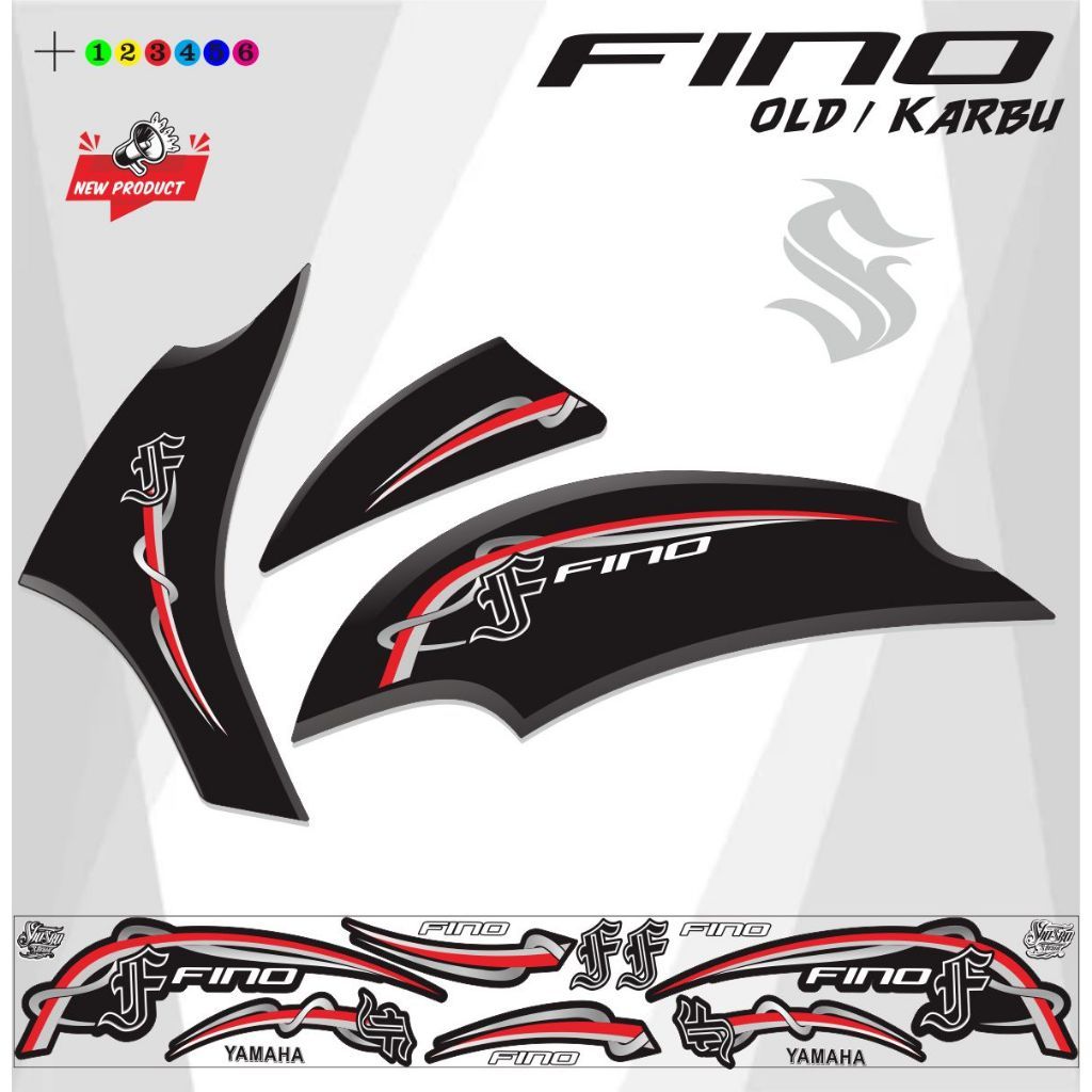 สติ๊กเกอร์มอเตอร์ไซค์ FINO OLD / OLD FINO STRIPING VARIATIONS
